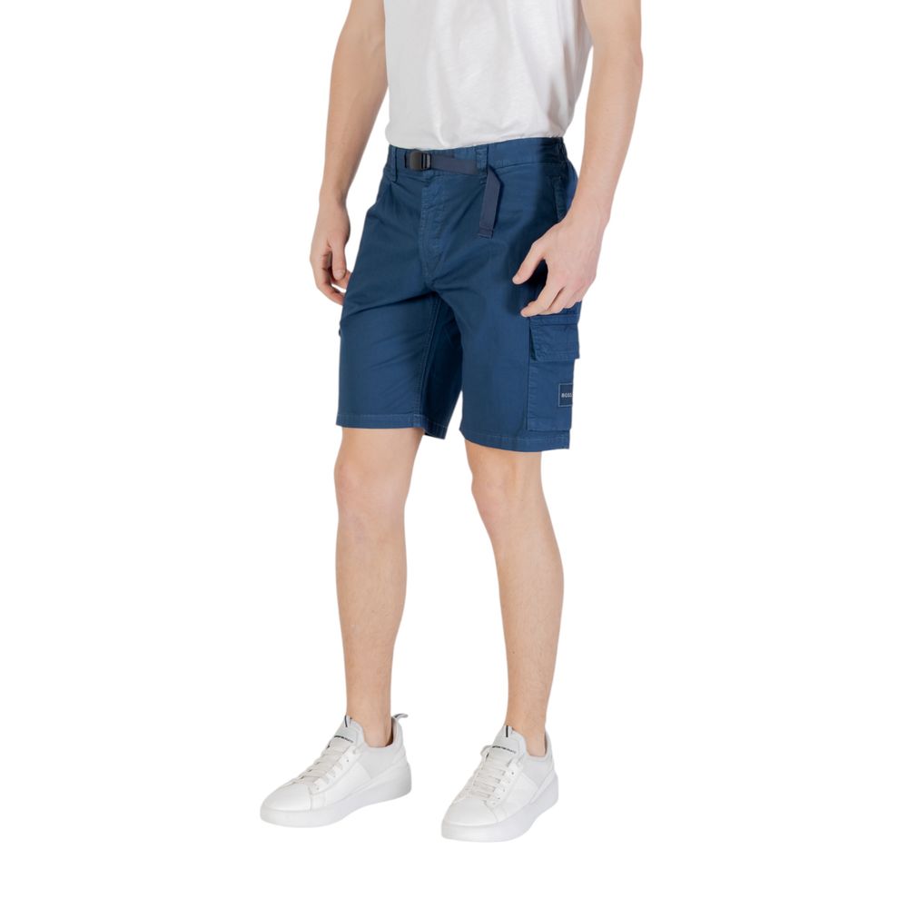Hugo Boss Blue Cotton Bermuda