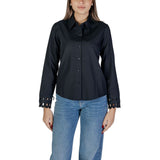Jacqueline De Yong JDYMIMI Blouse Noire en Coton pour Femmes