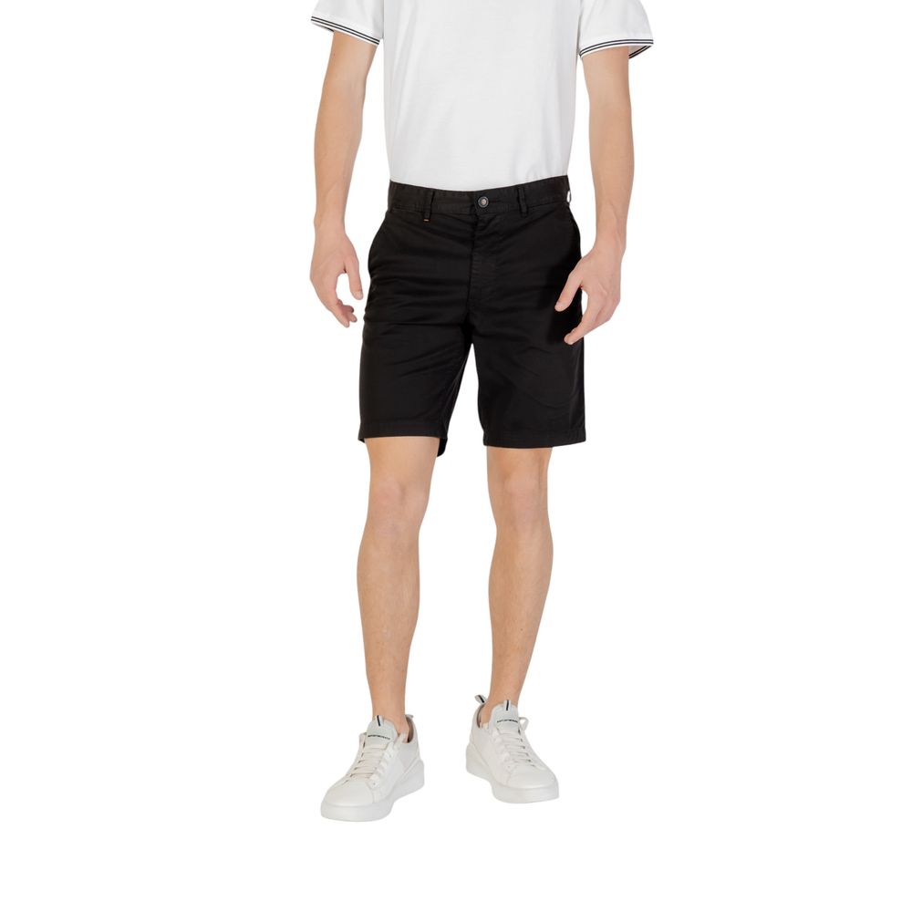 Short Bermuda en coton noir Hugo Boss
