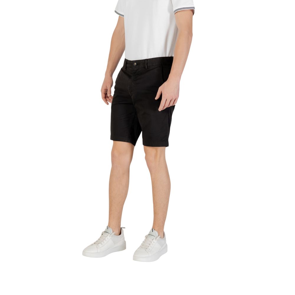 Short Bermuda en coton noir Hugo Boss