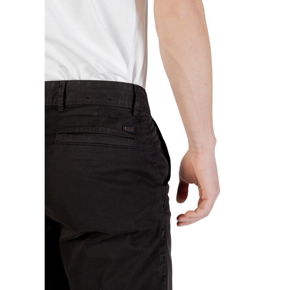 Short Bermuda en coton noir Hugo Boss