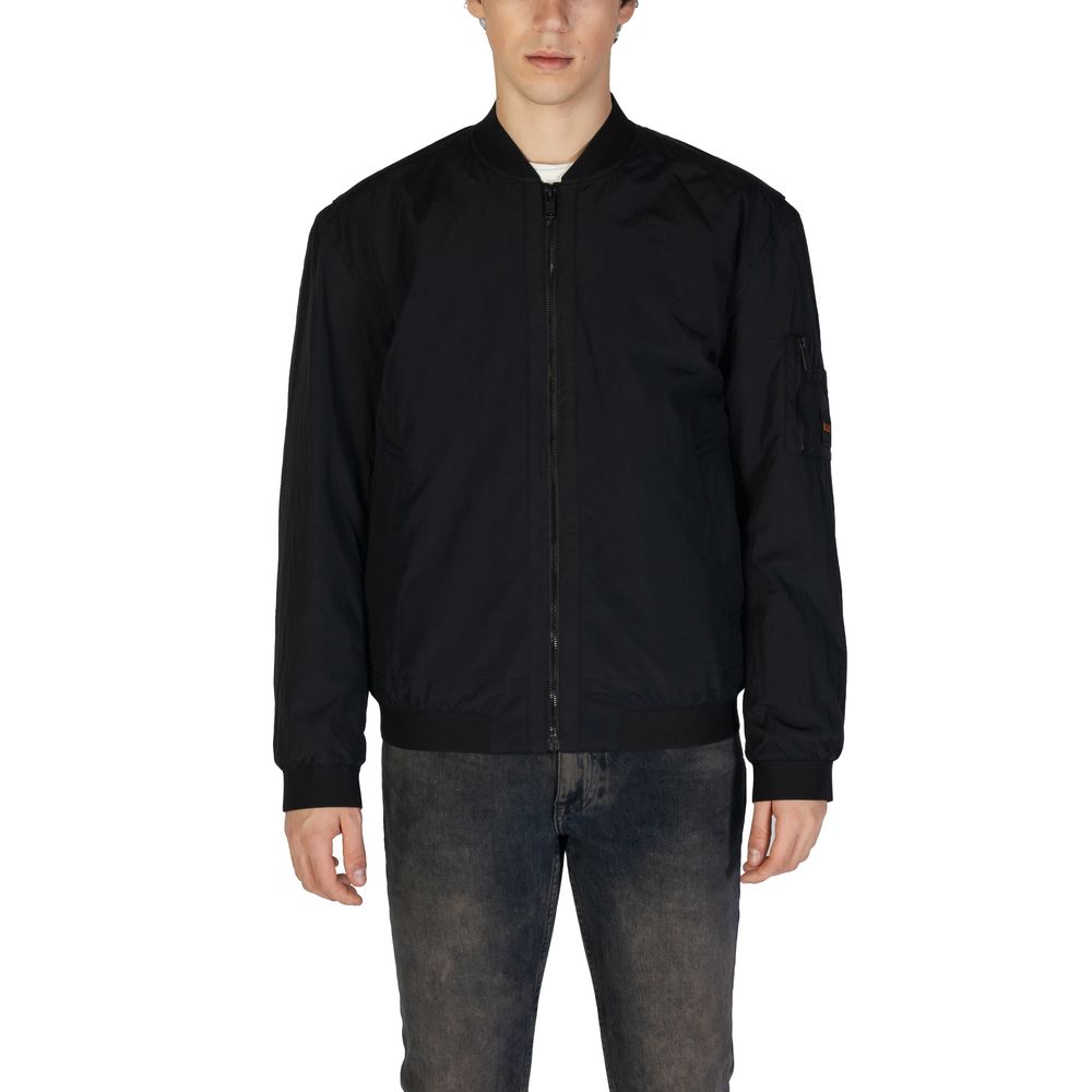 Vestes et manteaux en polyamide noir Hugo Boss
