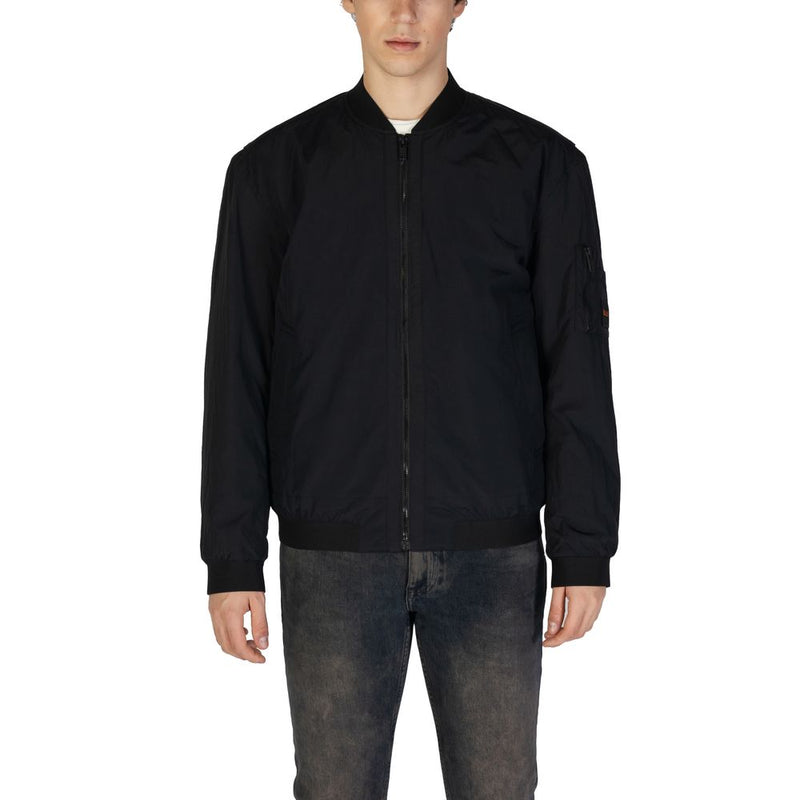 Vestes et manteaux en polyamide noir Hugo Boss