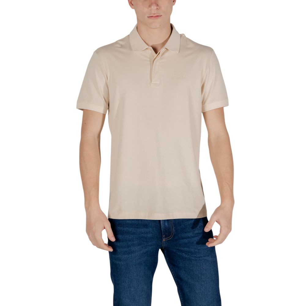 Polo EA7 Emporio Armani Beige en Coton pour Homme