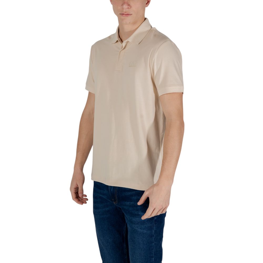 Polo EA7 Emporio Armani Beige en Coton pour Homme