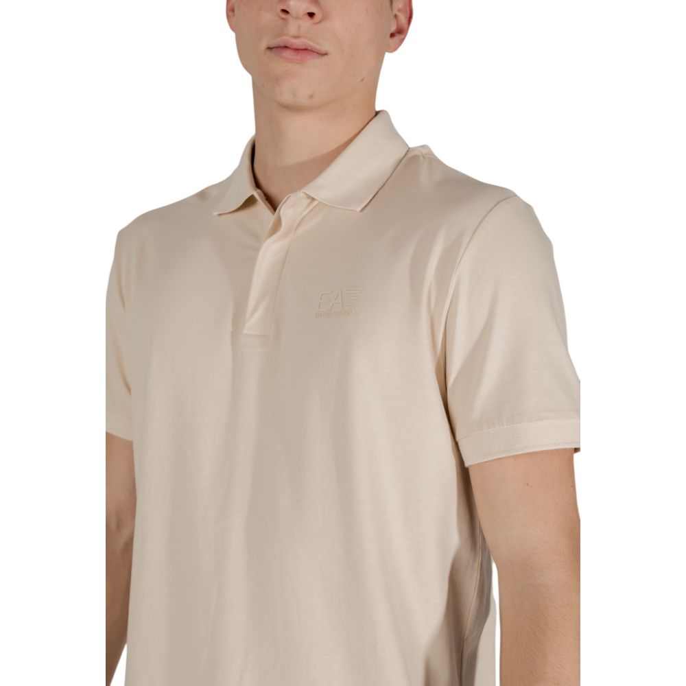 Polo EA7 Emporio Armani Beige en Coton pour Homme