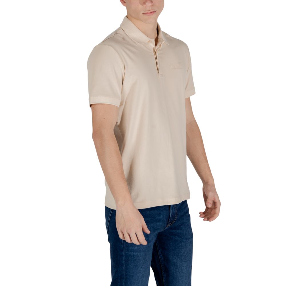 Polo EA7 Emporio Armani Beige en Coton pour Homme