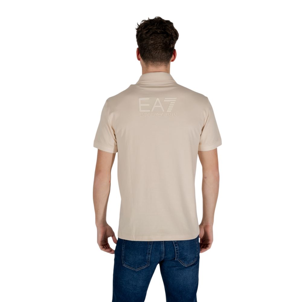 Polo EA7 Emporio Armani Beige en Coton pour Homme