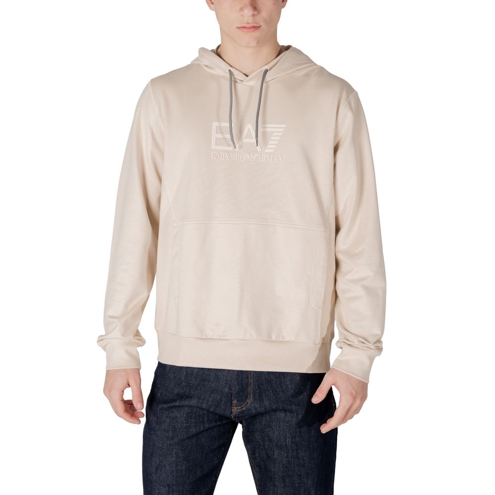 EA7 Emporio Armani Beige Cotton Hoody