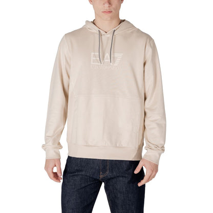 EA7 Emporio Armani Beige Cotton Hoody