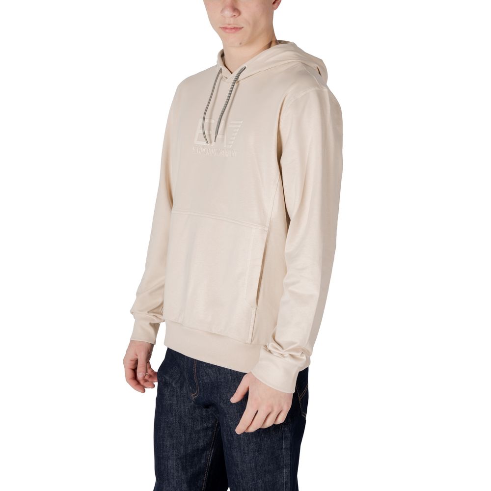 EA7 Emporio Armani Beige Cotton Hoody