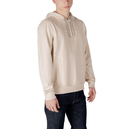 EA7 Emporio Armani Beige Cotton Hoody