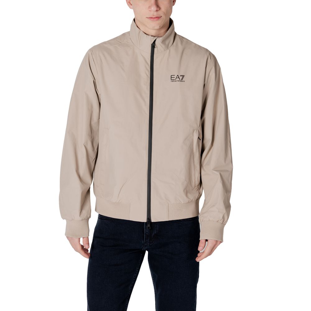 EA7 Emporio Armani Beige Polyamide Jackets & Coat