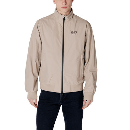 EA7 Emporio Armani Beige Polyamide Jackets & Coat