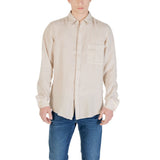 Chemise en lin beige Hugo Boss