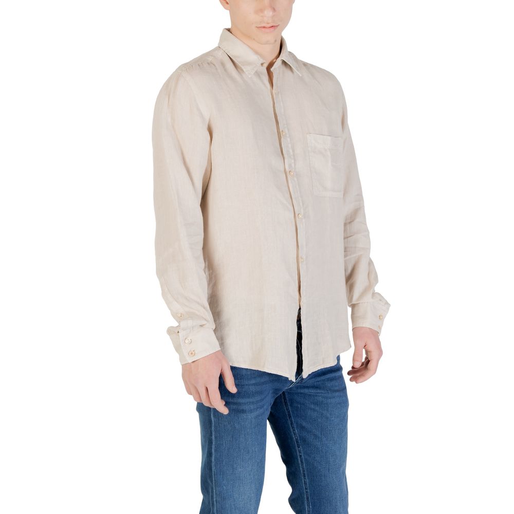 Chemise en lin beige Hugo Boss