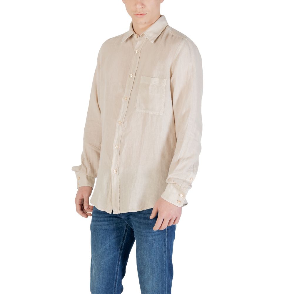 Chemise en lin beige Hugo Boss
