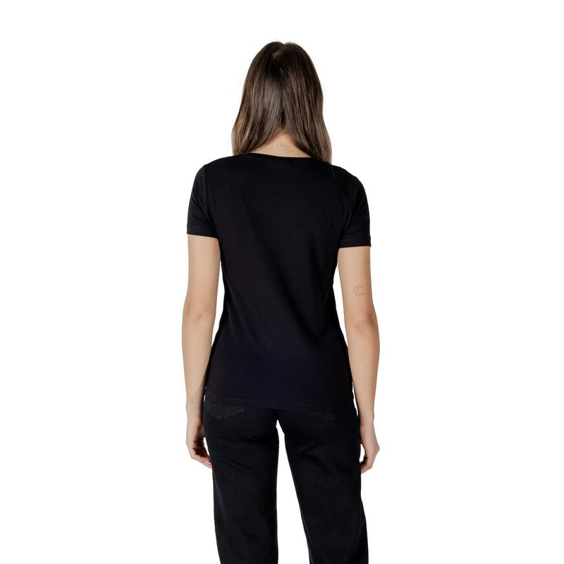 EA7 Emporio Armani Women's Black Cotton T-Shirt