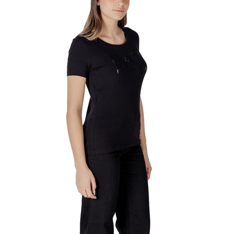 EA7 Emporio Armani Women's Black Cotton T-Shirt