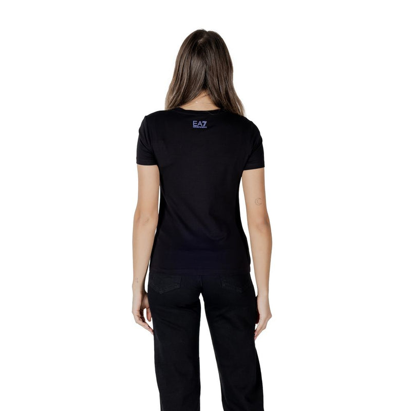 EA7 Emporio Armani Women's Black Cotton T-Shirt
