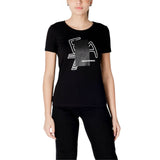EA7 Emporio Armani T-Shirt Noir en Coton pour Femmes - Modèle 7W000187 AF10373
