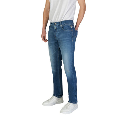 Replay Slim Fit Jeans van Blauw Katoen