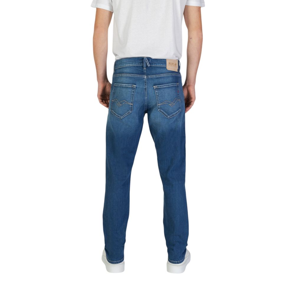 Replay Slim Fit Jeans van Blauw Katoen