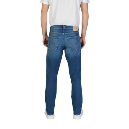 Replay Slim Fit Jeans van Blauw Katoen