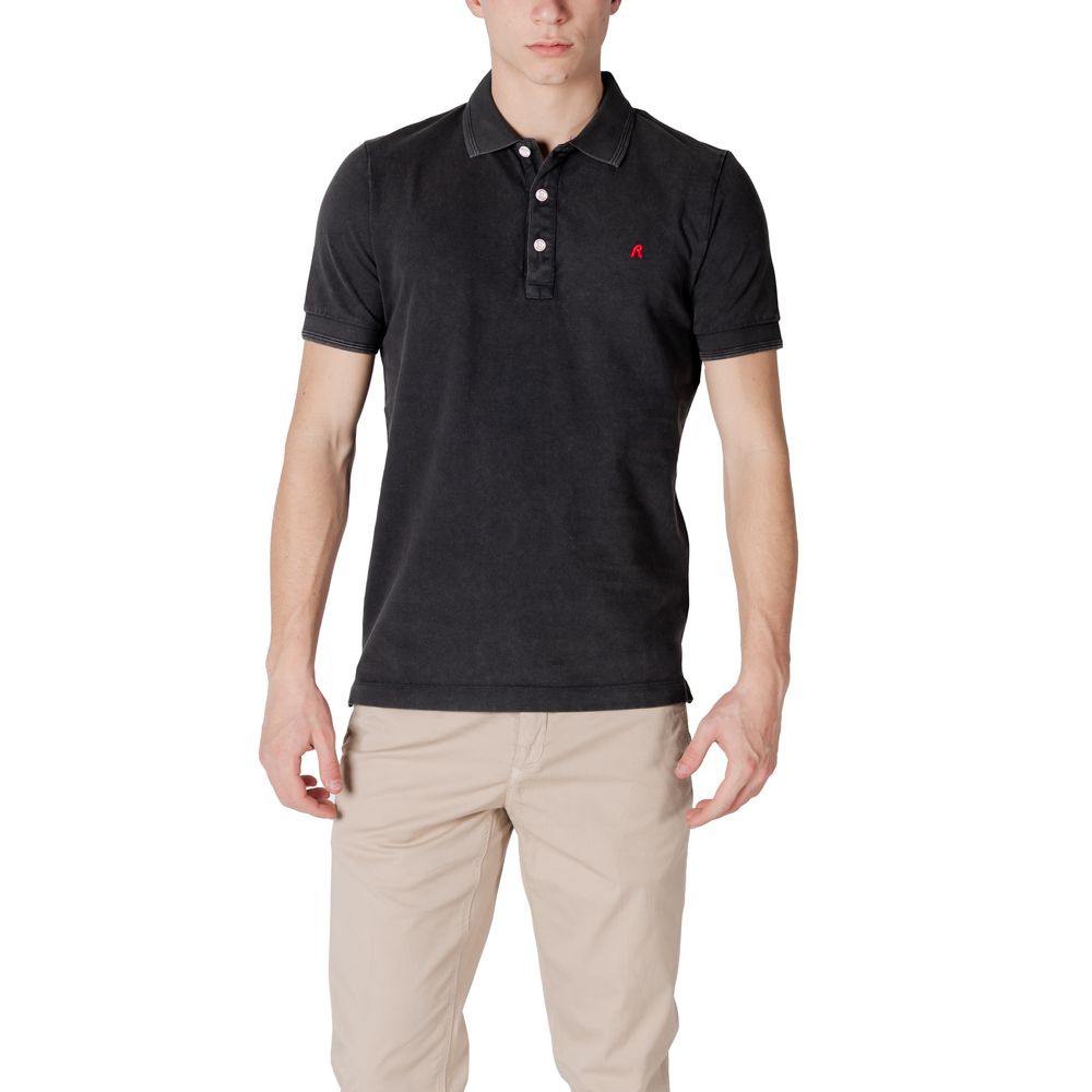 Replay Poloshirt van zwart katoen