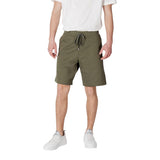 Replay Green Cotton Bermuda Shorts for Men