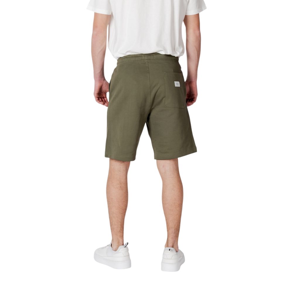 Replay Green Cotton Bermuda Shorts for Men