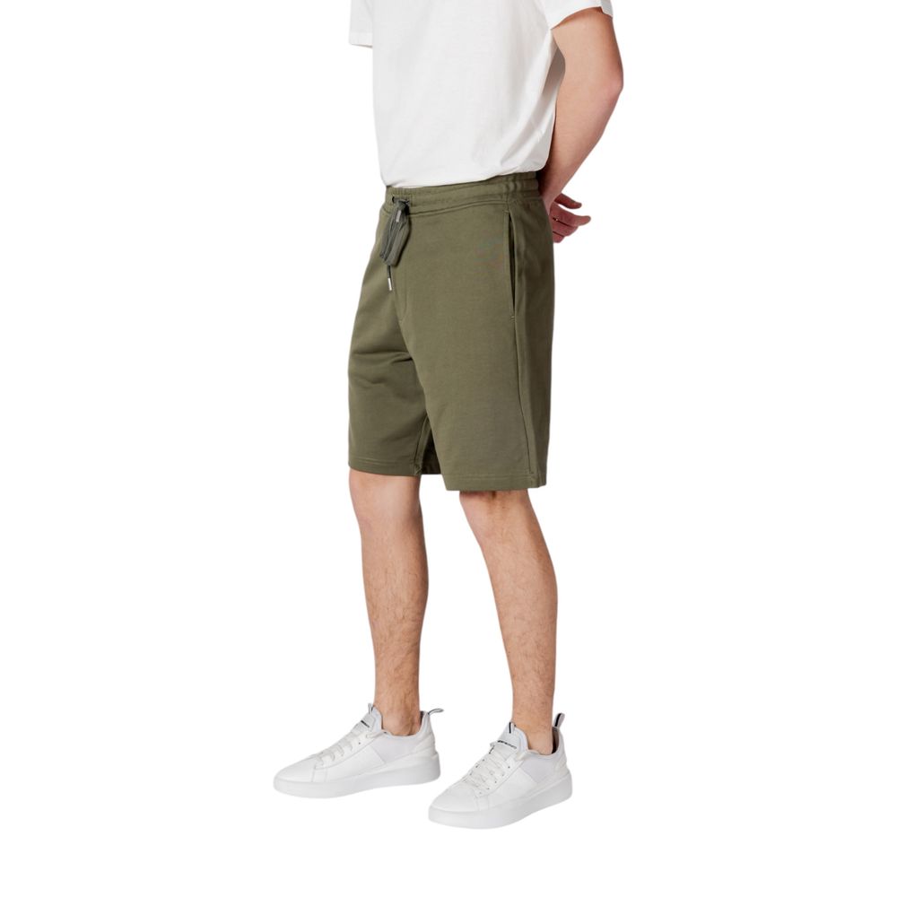 Replay Green Cotton Bermuda Shorts for Men