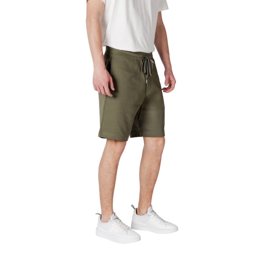 Replay Green Cotton Bermuda Shorts for Men