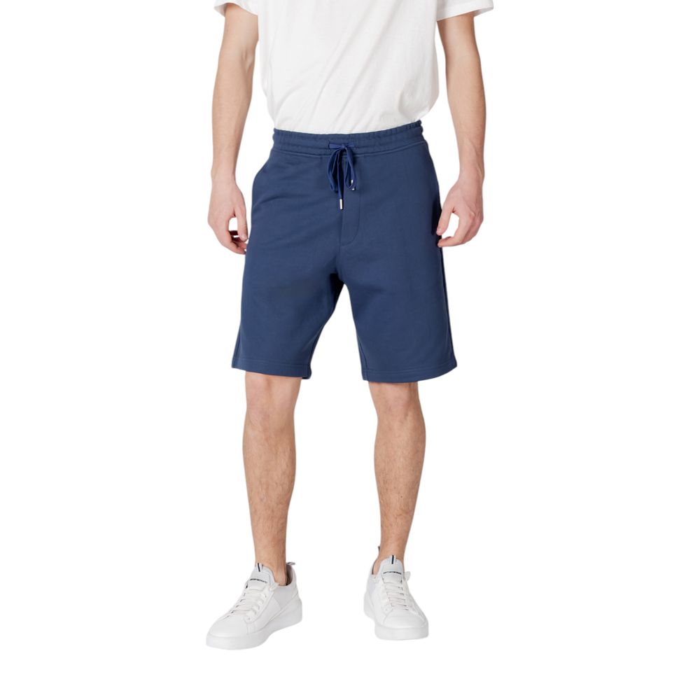 Replay Blue Cotton Bermuda Shorts for Men