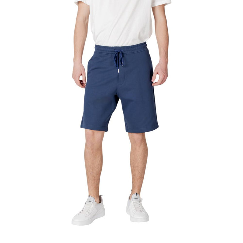 Replay Blue Cotton Bermuda Shorts for Men