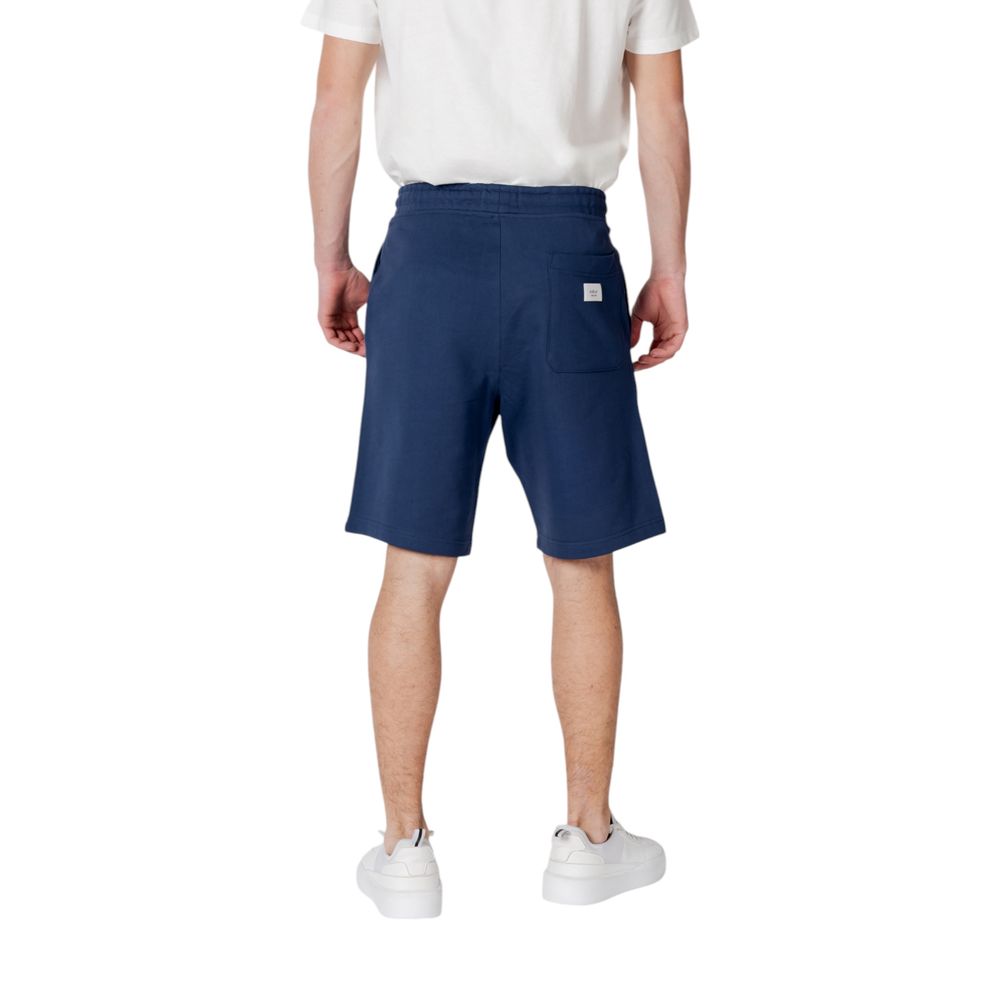Replay Blue Cotton Bermuda Shorts for Men