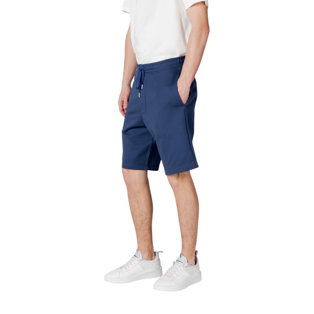 Replay Blue Cotton Bermuda Shorts for Men