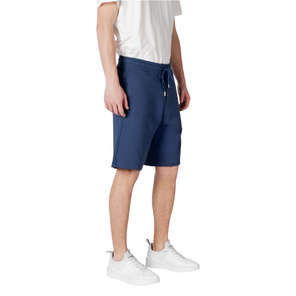Replay Blue Cotton Bermuda Shorts for Men