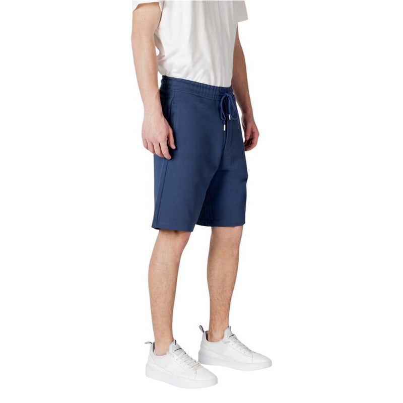 Replay Blue Cotton Bermuda Shorts for Men