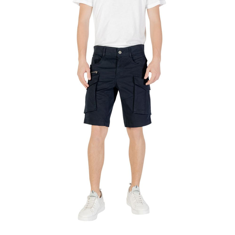 Replay Blue Cotton Bermuda Shorts for Men