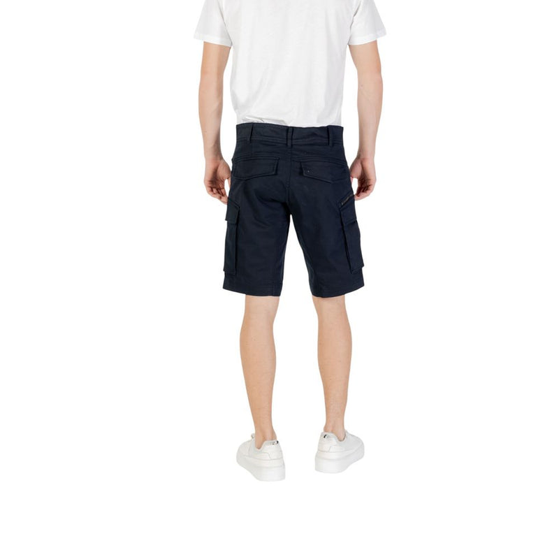 Replay Blue Cotton Bermuda Shorts for Men