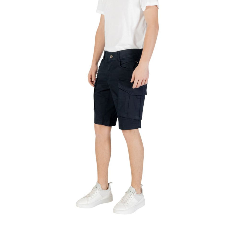 Replay Blue Cotton Bermuda Shorts for Men