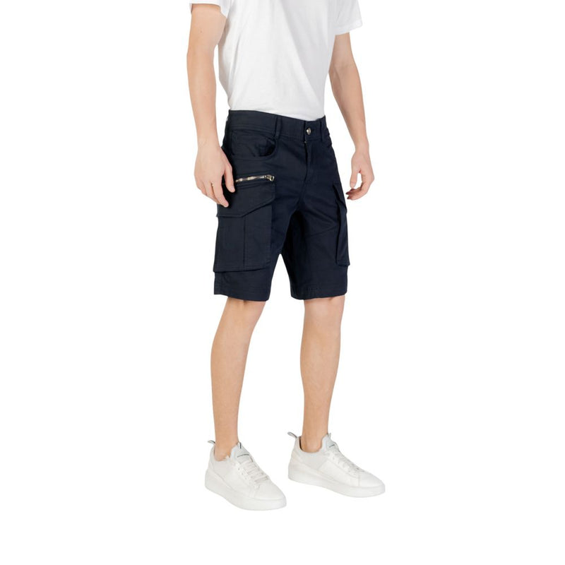 Replay Blue Cotton Bermuda Shorts for Men
