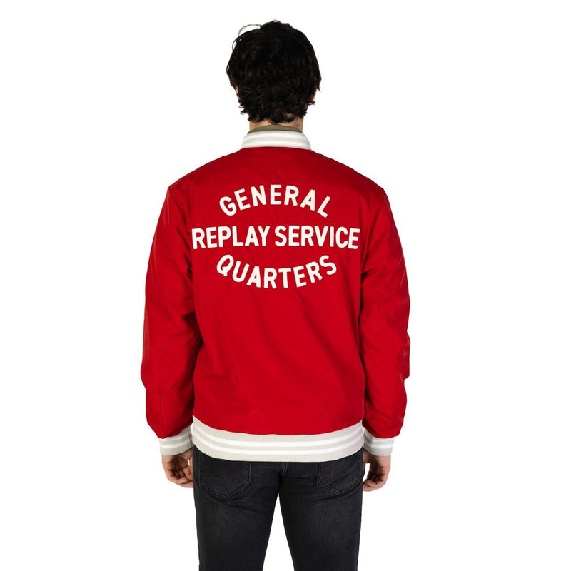 Replay M8440.000.85120 Red Cotton Jacket for Men