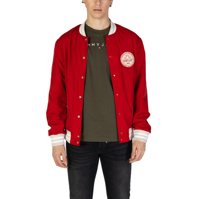 Replay M8440.000.85120 Red Cotton Jacket for Men