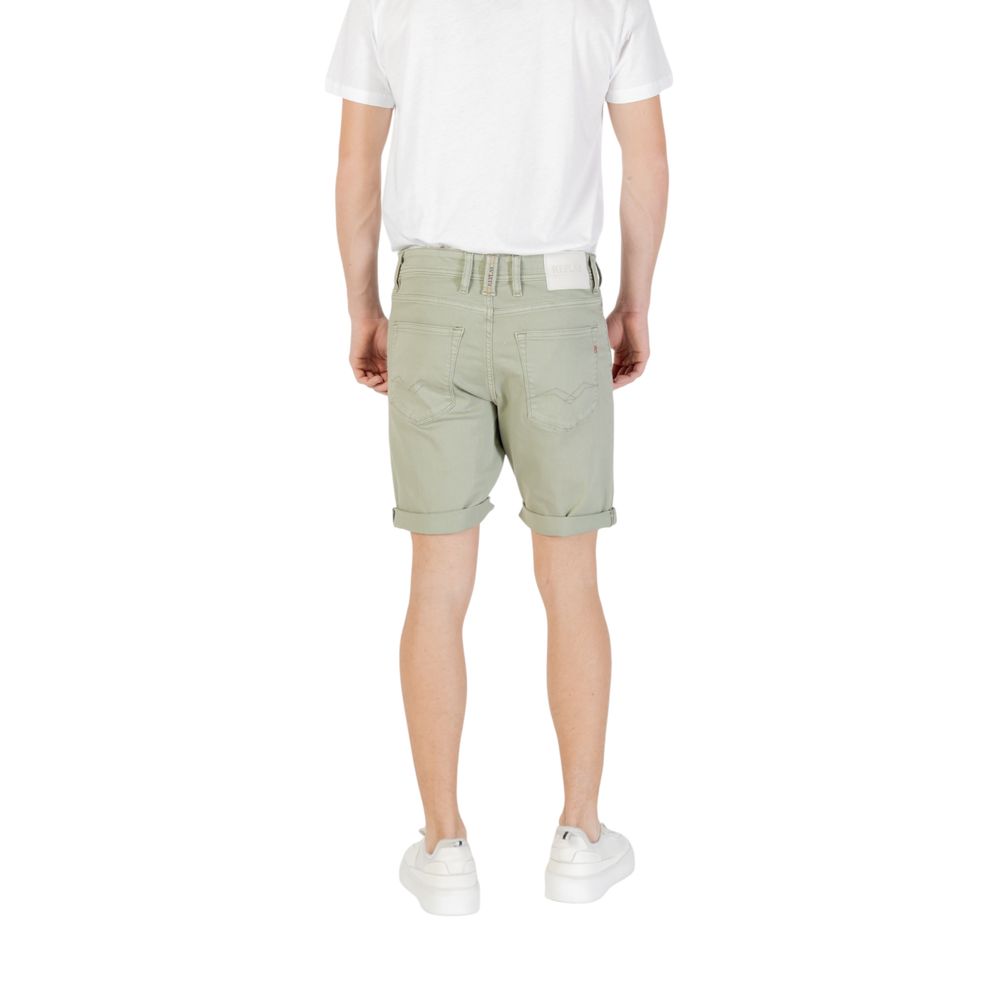 Bermuda Replay MA981Y.000.8488780 en Coton Vert pour Hommes