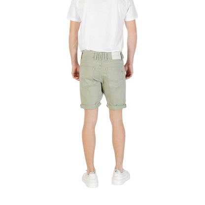 Short Bermuda en coton vert Replay