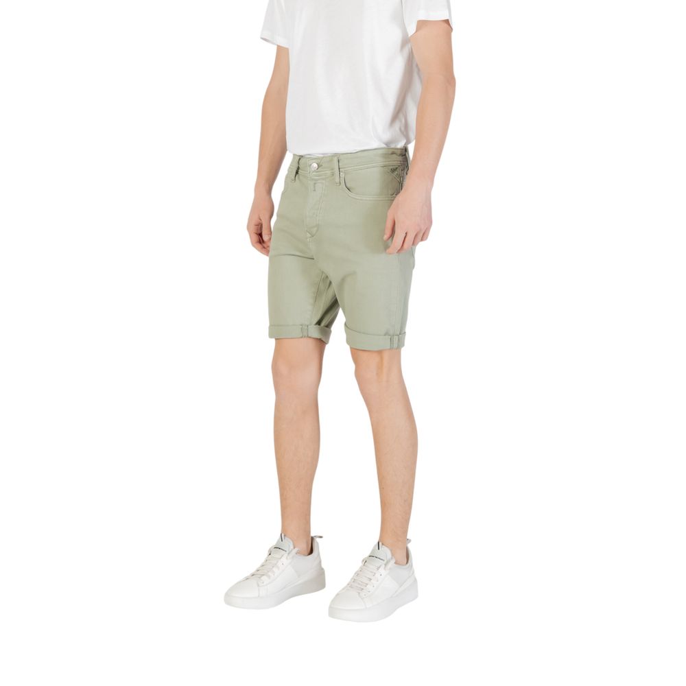 Bermuda Replay MA981Y.000.8488780 en Coton Vert pour Hommes