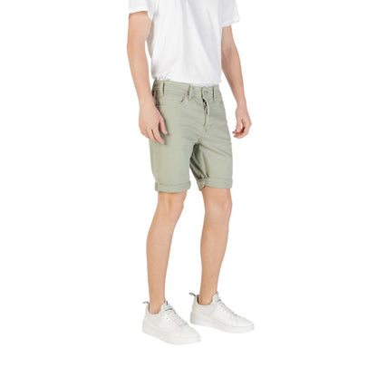 Short Bermuda en coton vert Replay