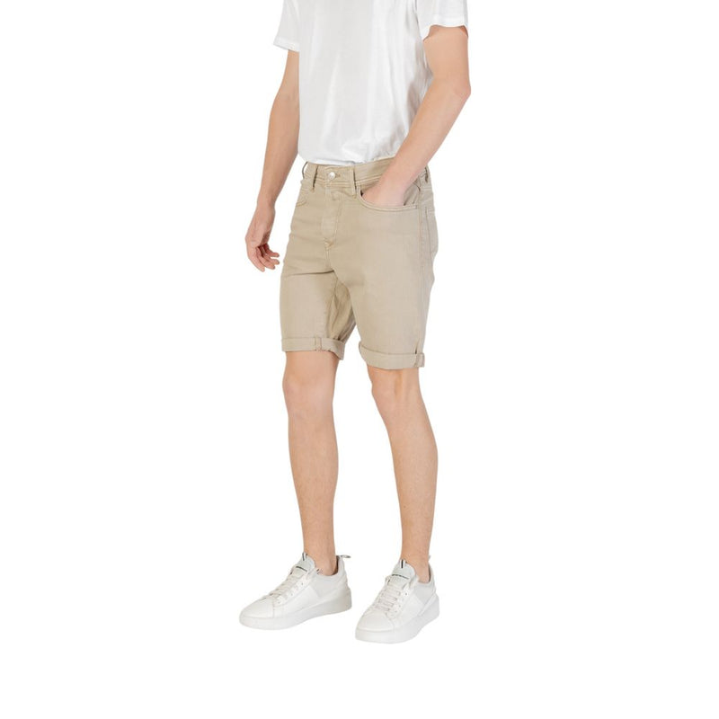 Replay Green Cotton Bermuda Shorts for Men